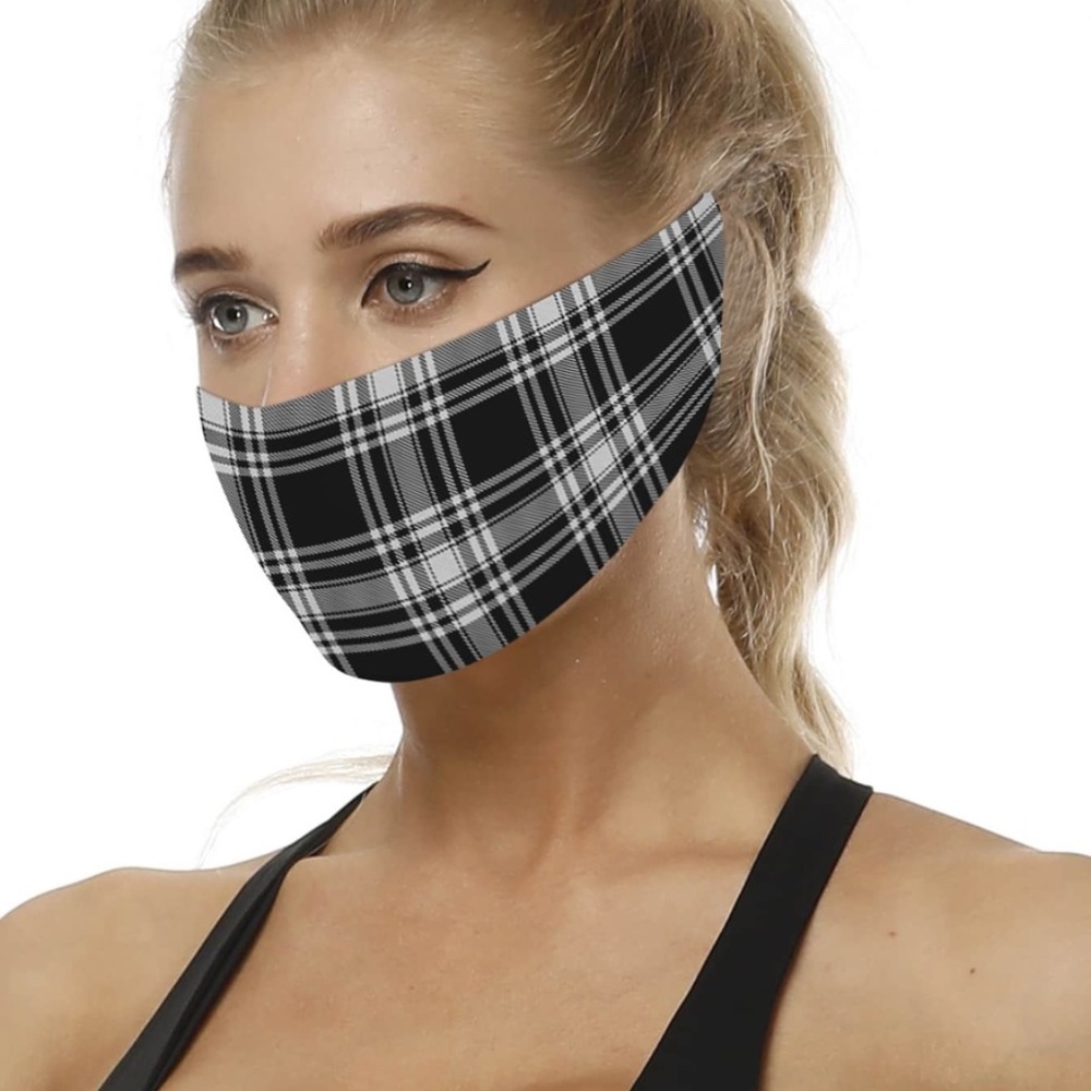 Plaid Headband Mask
